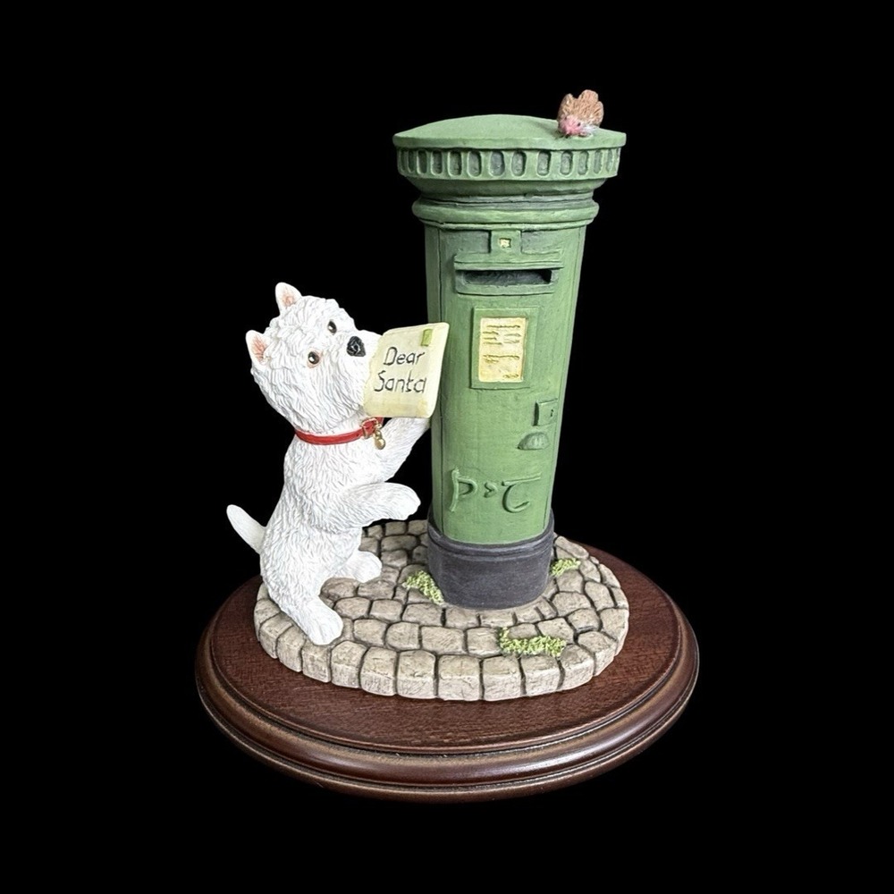 Peakdale Westies Letter to Santa Figurine Code 222 Made in England Christmas